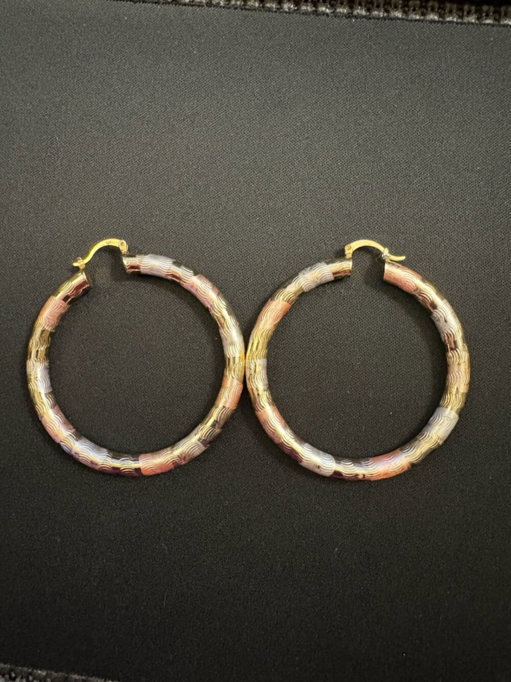 Two-Tone Hoop Earrings
